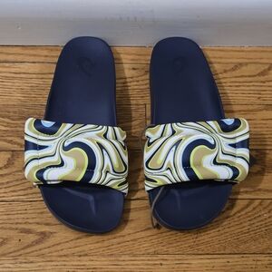OluKai Sunbeam Slide Deepest Depths Swirl Slides Size 5 New